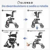 ELONEO 2in1 carrozzina rollator pieghevole e leggera con Anteprima dell’immagine prodotto 4