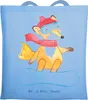Mr. & Mrs. Panda Tote Bag Hase Snowboarden - Sky Blue - Produktbild-Vorschau 1