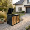 abc HOME Mülltonnenbox 2er Set 240L Metall Anthrazit Produktbild-Vorschau 3