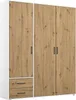 Kleiderschrank - 140 x 194 cm - 3 Türen - 2 Schubladen - Produktbild-Vorschau 1