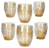 6x coriandoli in vetro termico a doppia parete oro glitter Anteprima dell’immagine prodotto 2