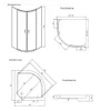 ECOLAM Duschkabine + Duschwanne 80x80 cm Viertelkreis R 55 Produktbild-Vorschau 3