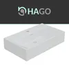 HAGO24 Waschbecken Keramik 605x365x130mm eckig Produktbild-Vorschau 7