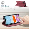 iPhone 11 Brieftasche Hülle, Retro Kunstledertasche Stand Produktbild-Vorschau 3