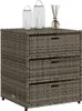 vidaXL Mobile da giardino grigio 55x59x69 cm in poly rattan Anteprima dell’immagine prodotto 9