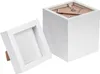 5x weiß 4 "x 4" 3D Box Fotorahmen - stehendes hängendes Produktbild-Vorschau 1
