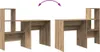 vidaXL Scrivania artigianale in rovere con ripiano 131,5 x Anteprima dell’immagine prodotto 8