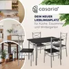 CASARIA® Esstisch mit 4 Stühlen Holz 5-tlg Set Metall Produktbild-Vorschau 2
