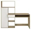 Dmora bureau Annalou, 162,8 x 60,35 x 155,4 cm, eikenhout, Productafbeelding-voorbeeld 10