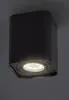 A close-up shot of a black ceiling light fixture. Voir les images du produit