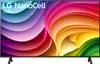 A front view of an LG NanoCell smart TV displaying a colorful abstract image. Náhled obrázku produktu
