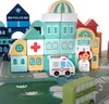 Hrací sada puzzle podložka dřevěné stavební bloky s písmeny Náhled obrázku produktu 4