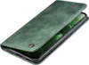 A green flip cover case for a smartphone is shown. Produktbild-Vorschau