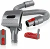 A set of vacuum cleaner attachments for pet hair removal, including a brush head, hose, and adapters, displayed on a white background. Produktbild-Vorschau