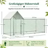 Poulailler métallique de 3x1x1,5 mètres - Toit en PE Voir les images du produit 2