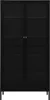 vidaXL Vitrine Schwarz 90x40x180 cm Stahl und Gehärtetes Produktbild-Vorschau 3
