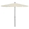 vidaXL Parasol avec mât 210x140 cm Sable Voir les images du produit 6