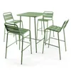 Quadratischer Bartisch aus Stahl in 70 x 70 x 105 cm Grüner Produktbild-Vorschau 5