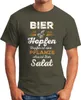 Herren T-Shirt Bier ist aus Hopfen, Hopfen ist eine Pflanze Produktbild-Vorschau 2