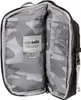 The inside of an open black bag with a camouflage-patterned lining, showing multiple compartments and card slots. Anteprima dell’immagine prodotto