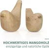 Figurka dekoracyjna Pure Nature zestaw 2 drewnianych ptaków Podgląd zdjęcia produktu 4
