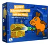 A box for an escape advent calendar with a cartoon mouse holding a flashlight and shining it on an open treasure chest. Produktbild-Vorschau