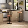 HOMCOM 2er-Set Barhocker, höhenverstellbare Barstühle mit Produktbild-Vorschau 6