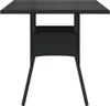 vidaXL Gartentisch mit Glasplatte Schwarz 80x80x75 cm Poly Produktbild-Vorschau 5