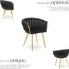 Set de chaises de salle à manger Astano velours design noué Voir les images du produit 3