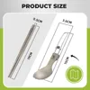 Qunature Outdoor Camping Przenośny zestaw sztućców 4 sztuki Podgląd zdjęcia produktu 2