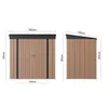 BEALIFE Metall-Gerätehaus 195x130x180 cm mit Bodenrahmen & Produktbild-Vorschau 2