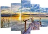 Bild auf Leinwand - Leinwandbild - See Brücke - 150x100cm - Produktbild-Vorschau 1