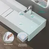 doporro Vasque à Poser Blanc Mat avec Bonde Lavabo de Salle Voir les images du produit 3