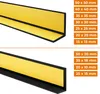 Two L-shaped profiles with yellow surfaces and black edges, presented with size options. Anteprima dell’immagine prodotto