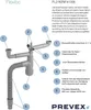 PREVEX Flexloc Siphon 1 1/2" mit 2 Anschlüssen für Produktbild-Vorschau 3