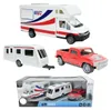 Toi-Toys - Modellfahrzeug Set - Wohnmobil + Wohnwagen + Produktbild-Vorschau 1