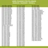 A collage of text lists for appliance parts, likely a compatibility chart. Náhľad obrázku produktu