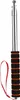 A silver telescopic flagpole with a black and orange foam grip and a red lanyard, isolated on a white background. Podgląd zdjęcia produktu