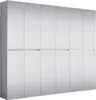 A large, white wardrobe with mirrored doors. Produktbild-Vorschau
