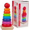 Torre Montessori para clasificar pirámides, bloques de Vista previa de la imagen del producto 1