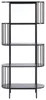 BELIANI Čtyřpolicová knihovna černá MDF 172 x 80 cm oválná Náhled obrázku produktu 5