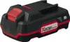 A black and red cordless drill battery pack with a red button and a white and red logo. Produktbild-Vorschau