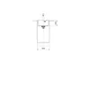 A technical drawing of a kitchen sink with dimensions indicated. Podgląd zdjęcia produktu