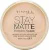 A top-down view of a Rimmel Stay Matte pressed powder compact. Náhled obrázku produktu