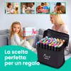Extralink Set Pennarelli Alcol 60 Colori, Marker Disegno Anteprima dell’immagine prodotto 5