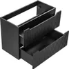 Waschtisch 80cm, in schwarz mit Eiche, gerillte Front, Produktbild-Vorschau 7