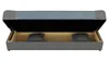 The image shows the inside of a sofa with its storage compartment open, revealing two dark gray cushions. Produktbild-Vorschau