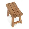 SITZHOCKER "RUSTIC" | 41x42x24cm (HxBxT), Teak | Holzhocker Produktbild-Vorschau 4