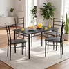 CASARIA® Gruppo di Sedute Leo Set 5 Pezzi Tavolo da Pranzo Anteprima dell’immagine prodotto 1