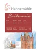 A Hahnemühle Britannia watercolor paper pad with a watercolor illustration of buildings in the background. Podgląd zdjęcia produktu